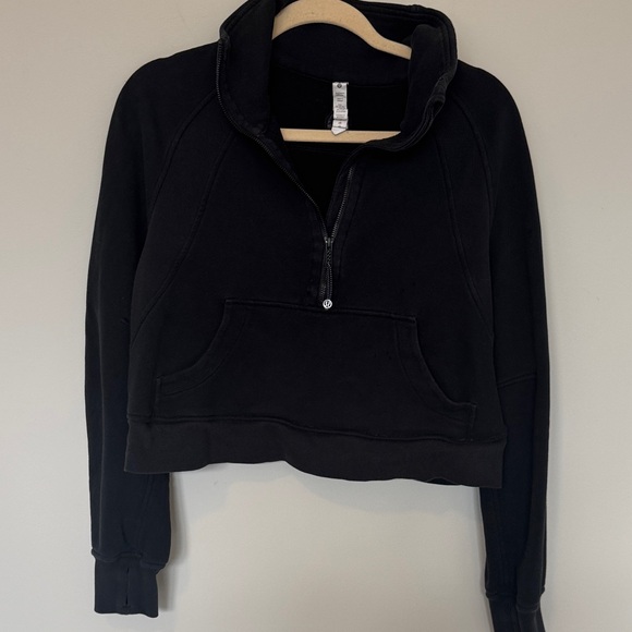 *FLAWED* Lululemon Scuba Oversized Funnel Neck SweatShirt in Black - XS/S - Picture 2 of 6
